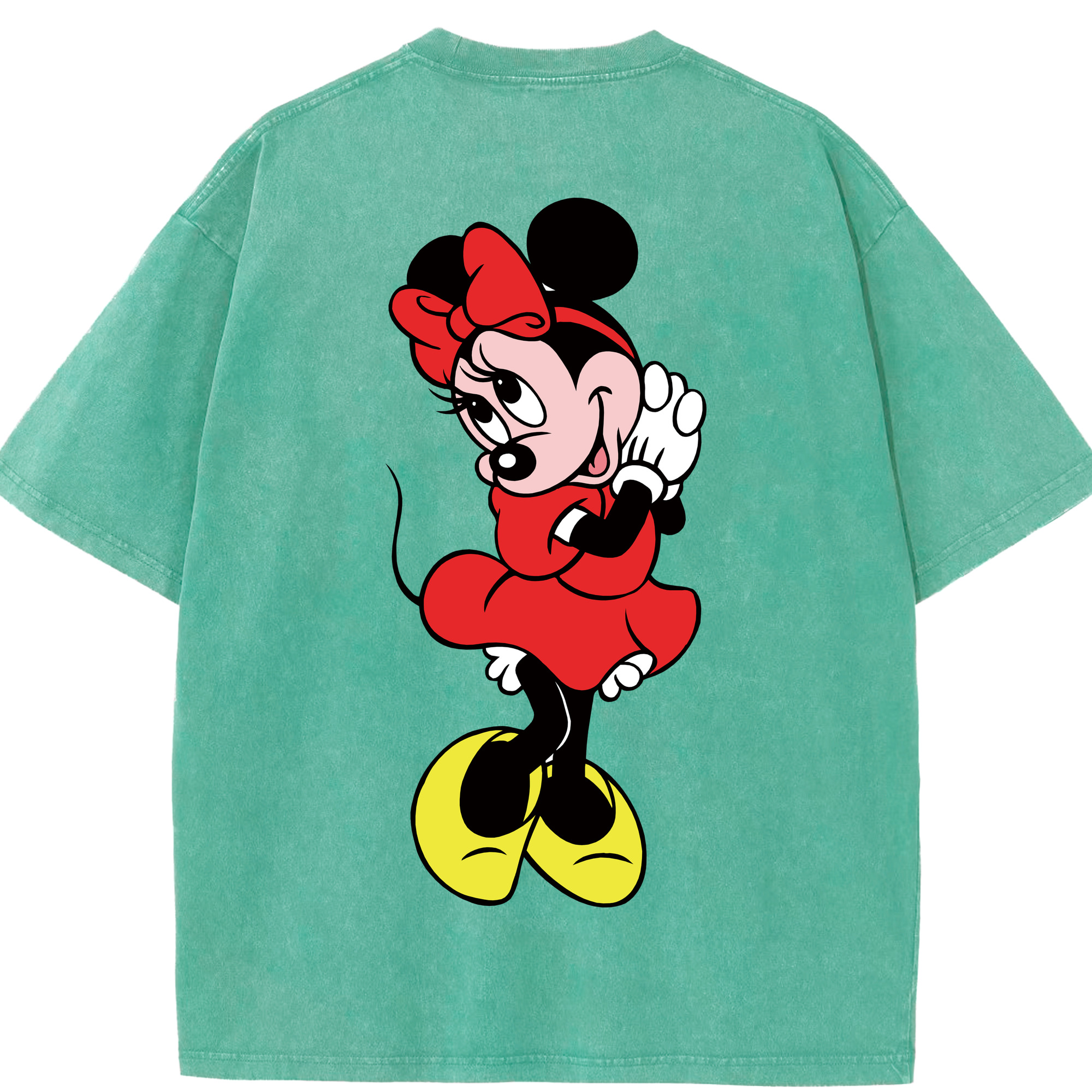 （画像用） ミッキーマウス Mickey Mouse 綿100% ヴィンテージ風 半袖Tシャツ（背面プリント）